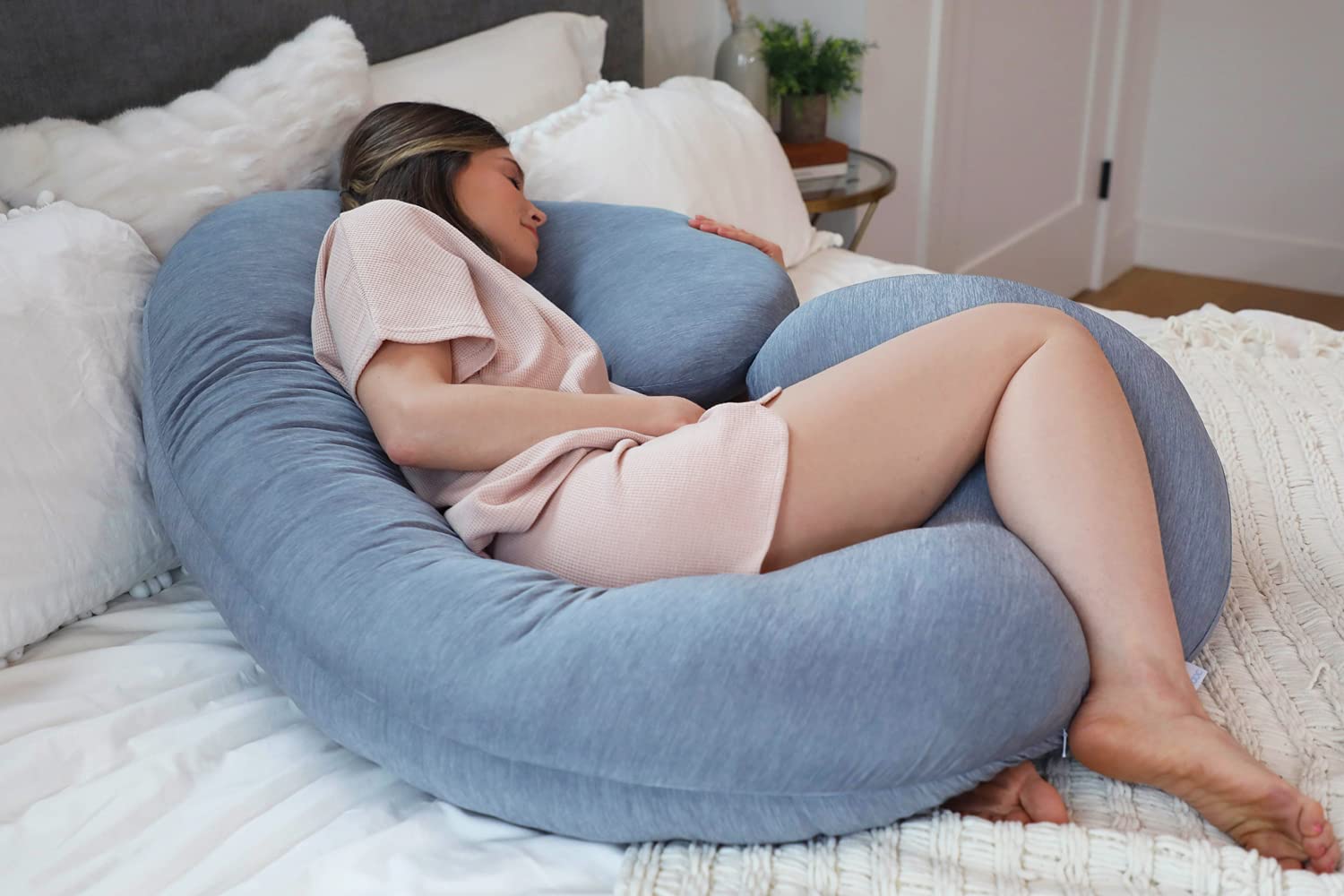 PharMeDoc Pregnancy Pillow - Body Pillow, C-Shape Cooling